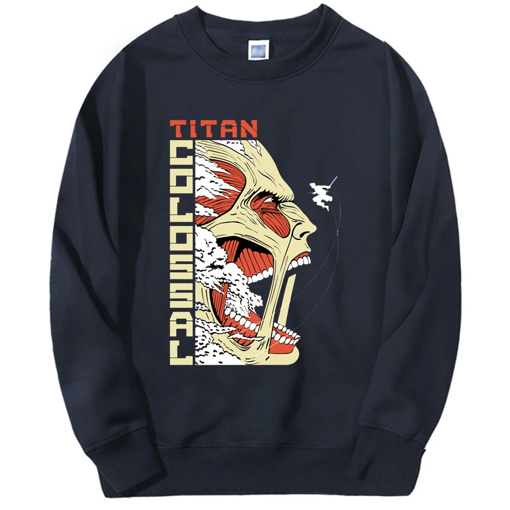 Produktbild von Attack on Titan Pullover – Bertholdt als Kolossaler Titan Edition in der Farbe Dark Gray, Größe XL - Jetzt erhältlich bei Tarduu.