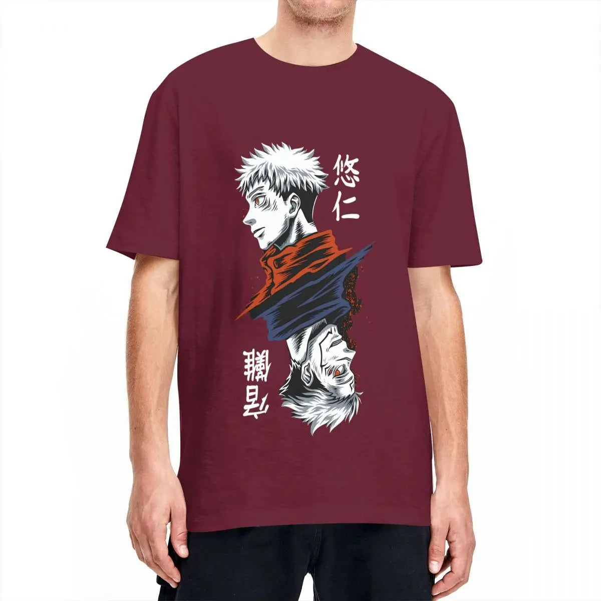 Produktbild von Yuji vs. Sukuna - Jujutsu Kaisen Charakter-T-Shirt in der Farbe Dark Grey, Größe XXL - Jetzt erhältlich bei Tarduu.