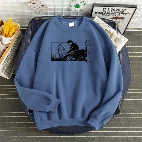 Produktbild von Jujutsu Kaisen Hoodie – Fushiguro Megumi Edition in der Farbe White, Größe M - Jetzt erhältlich bei Tarduu.