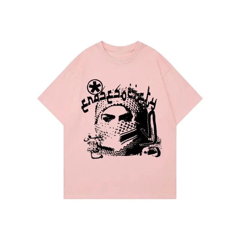 Y2K Grunge T-shirt met Arabische print