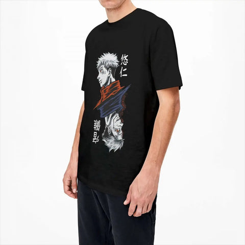 Produktbild von Yuji vs. Sukuna - Jujutsu Kaisen Charakter-T-Shirt in der Farbe black, Größe S - Jetzt erhältlich bei Tarduu.