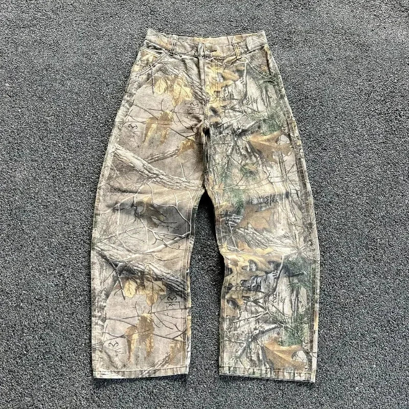 Pantalon cargo camouflage–Y2K New American Mainstream