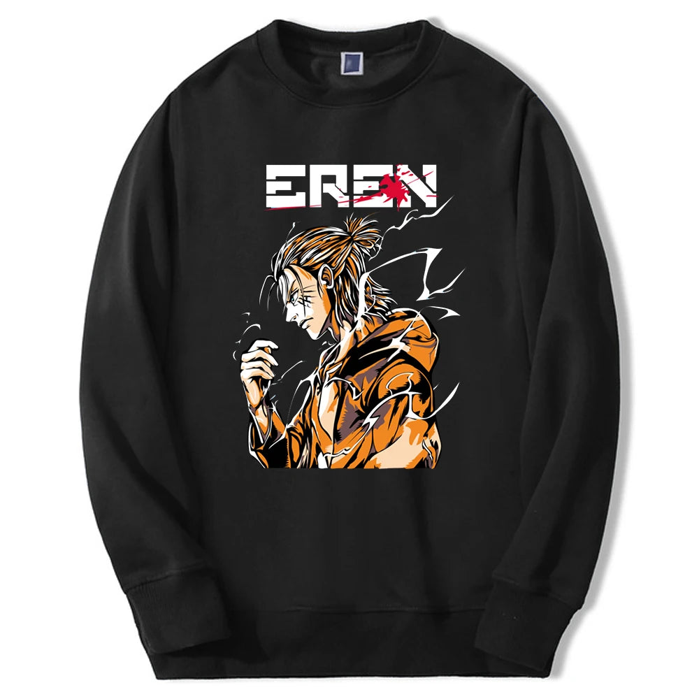 Produktbild von Attack on Titan Pullover – Eren Jäger Edition in der Farbe Black, Größe S - Jetzt erhältlich bei Tarduu.