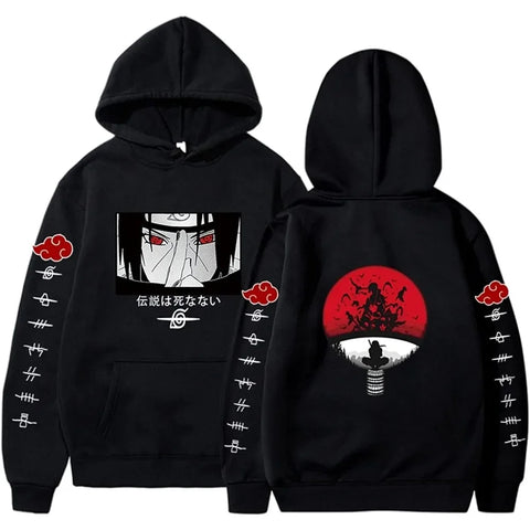 Produktbild von Itachi Uchiha Akatsuki Pullover – Mysteriöser Ninja-Style in der Farbe A05-020, Größe S - Jetzt erhältlich bei Tarduu.